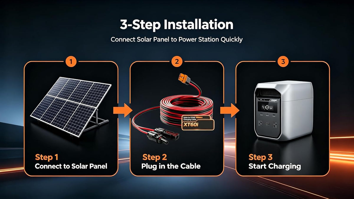 iHaospace XT60i Solar Kabel Charging Cable for EcoFlow