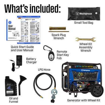 Westinghouse WGen11500TFc Tri-Fuel Portable Generator 11500W