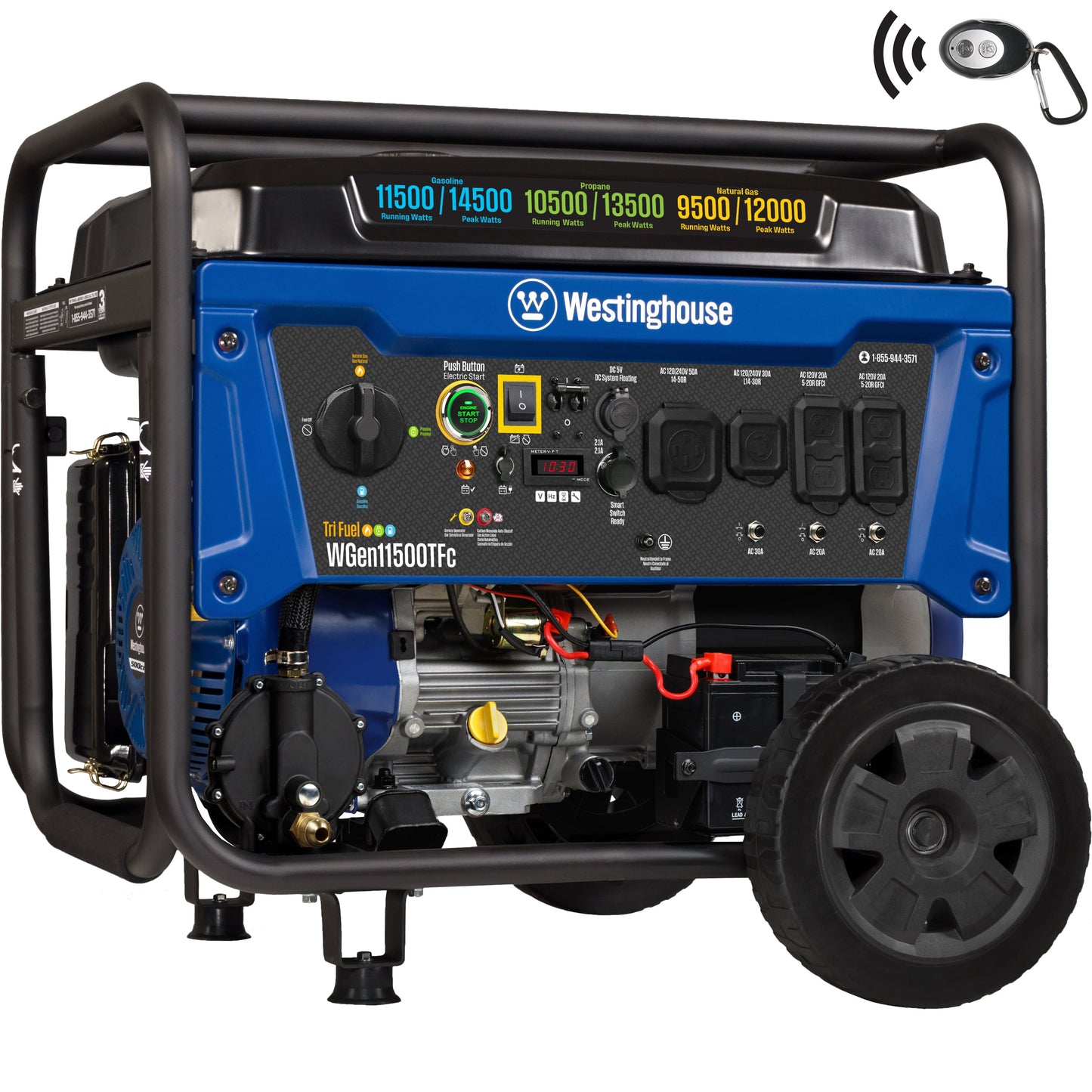 Westinghouse WGen11500TFc Tri-Fuel Portable Generator 11500W