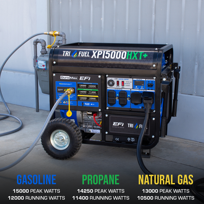 DuroMax XP15000HXT+ Tri-Fuel Portable Generator 15000W