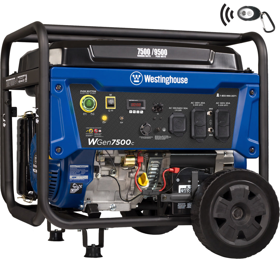 Westinghouse WGen7500c Portable Generator 7500W with CO Sensor